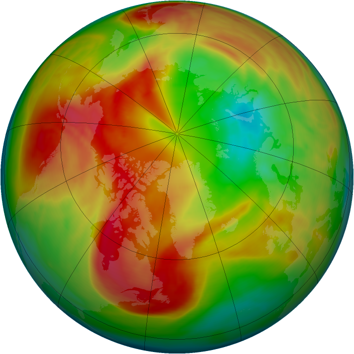 Arctic ozone map for 07 March 2007